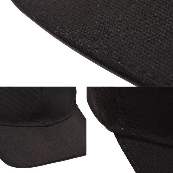 087273AR (S3) Gucci Cap Web Sherry Line Interlocking Black Canvas - Picture 9 of 14